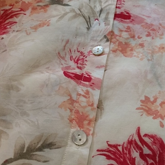 j.jill Sheer Long Sleeve Silk Blend Blouse - Picture 10 of 10